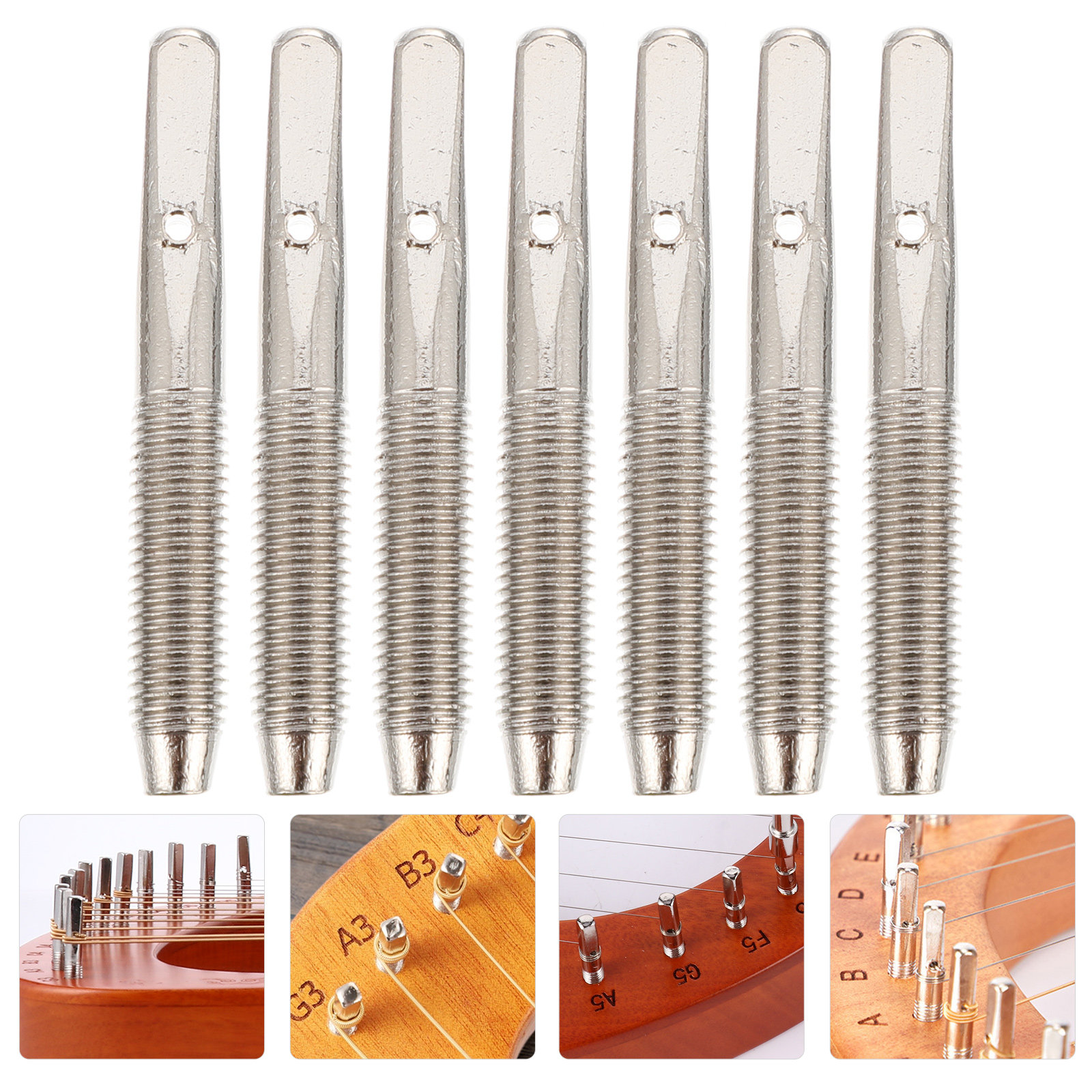 Musical Instrument Zither - 7Pcs Harp String Pin Strong Metal