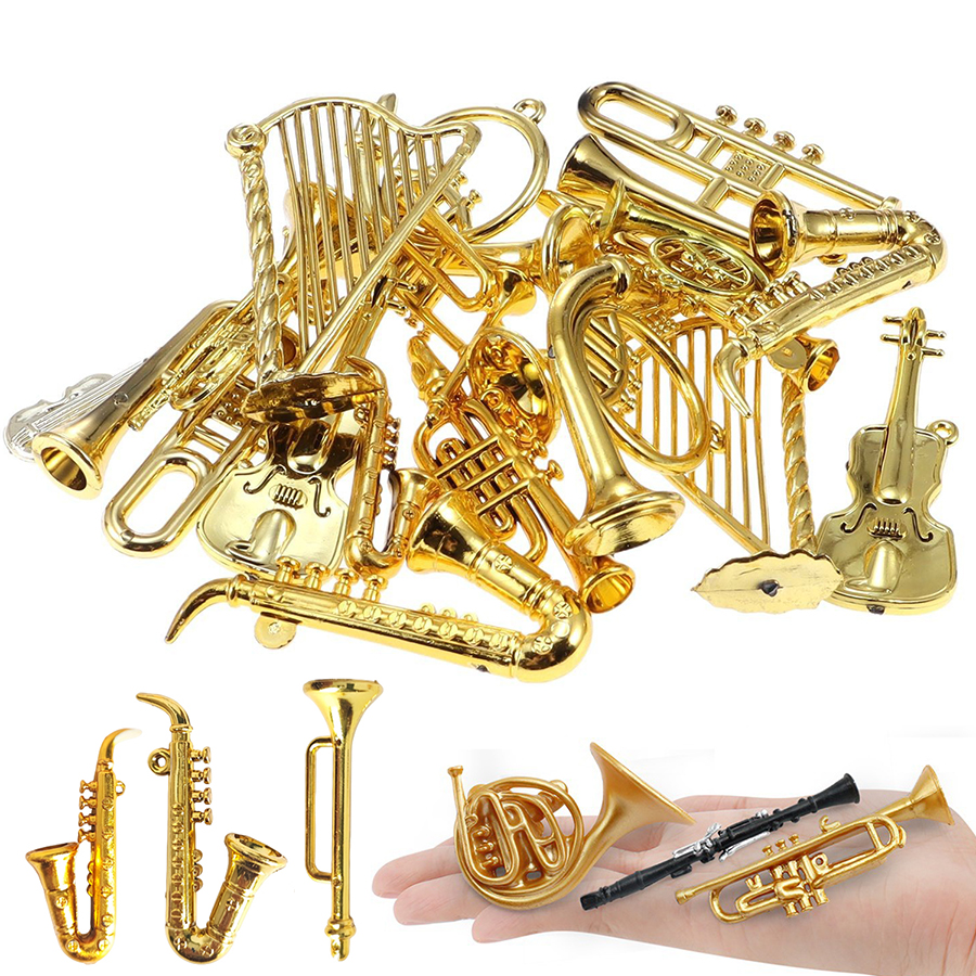 Musical Instrument Craft - 20pcs 2-7cm Mini Golden Musical Instrument