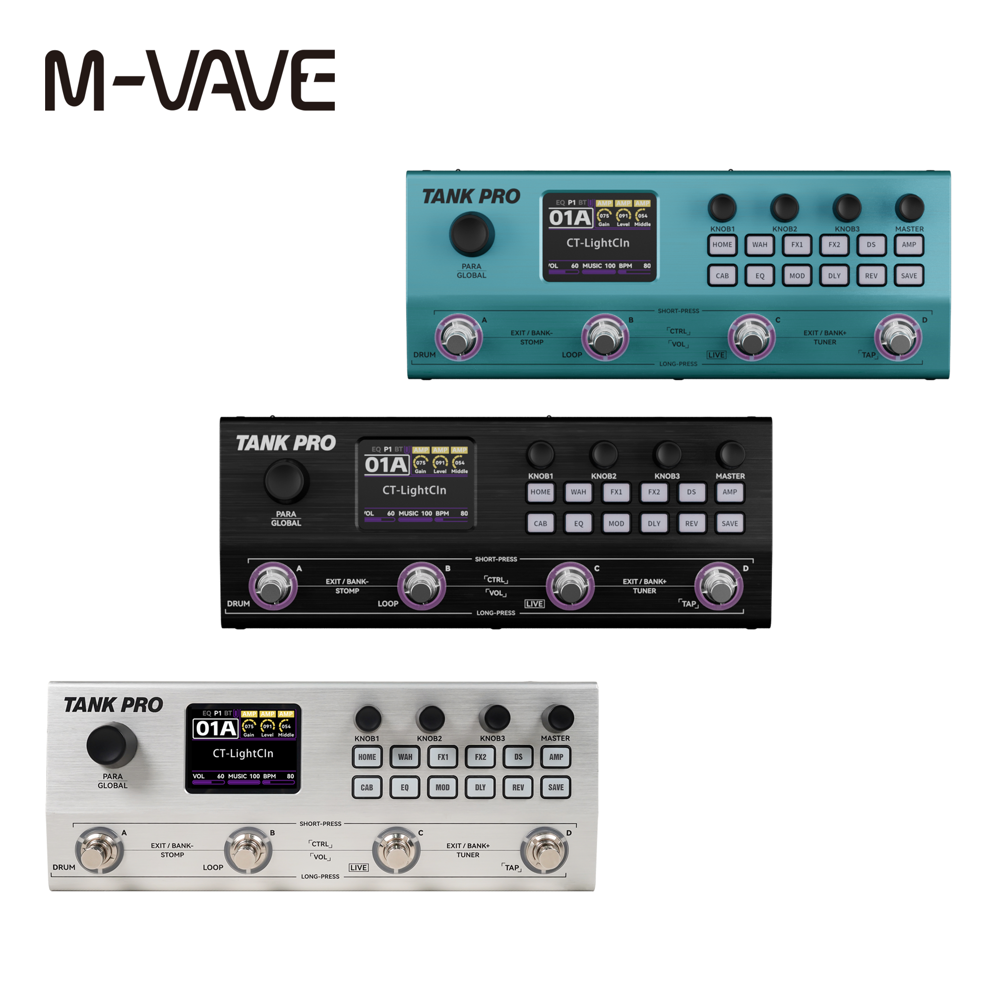 Musical Instrument Gif - M-VAVE TANK PRO Electric Guitar Bass
