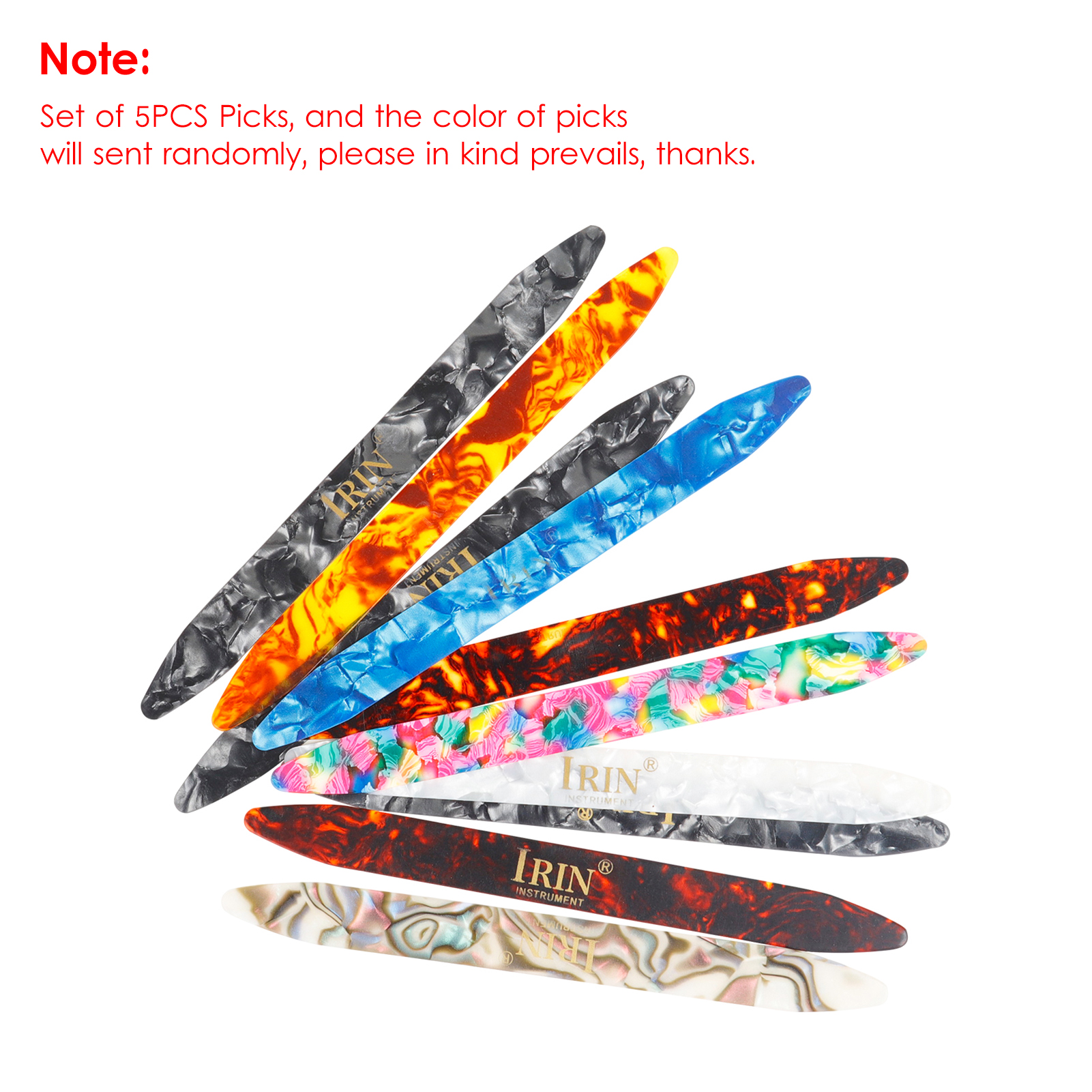 IRIN 5pcs Celluloid Picks Plec - Musical Instrument Lute incelemesi ve fiyatı