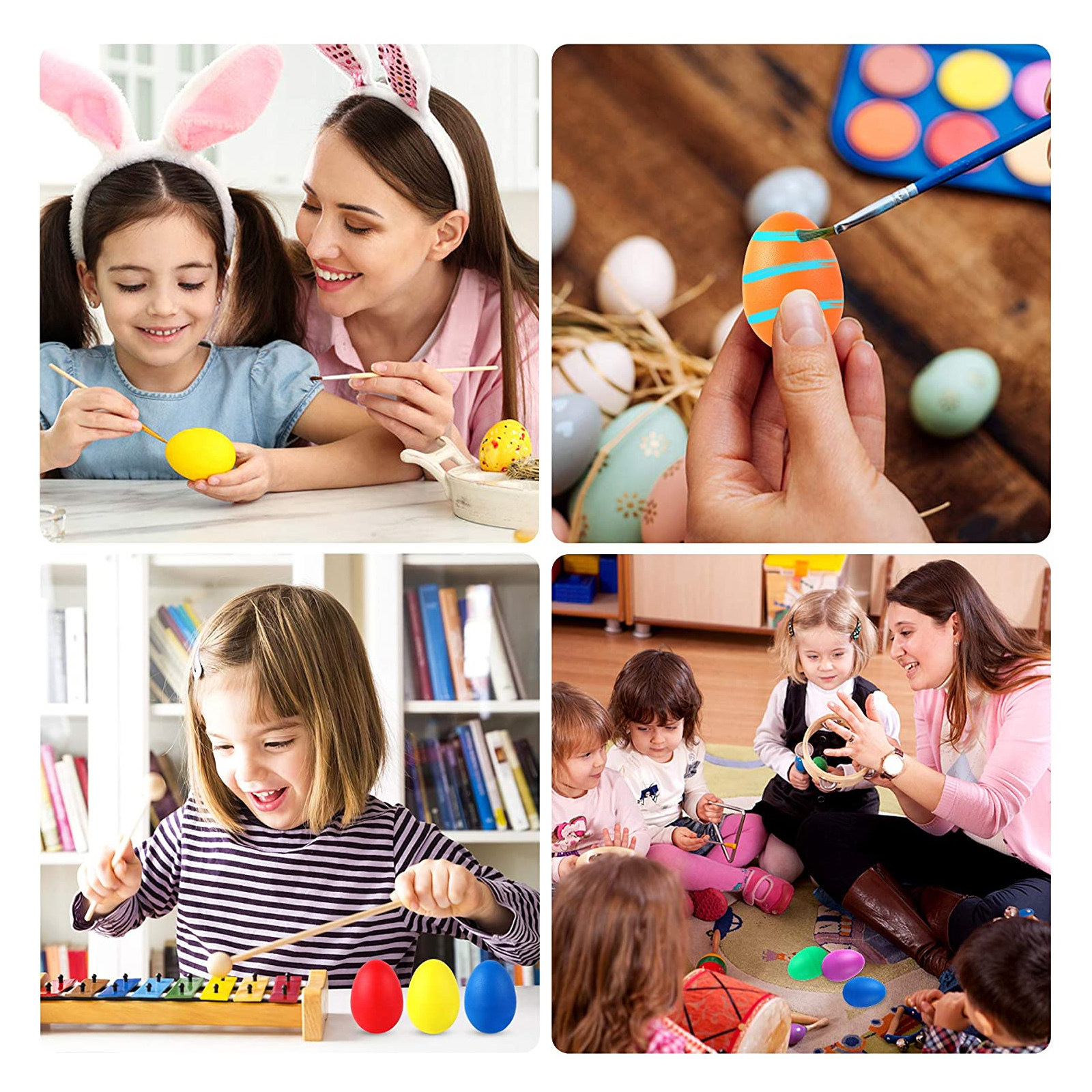 10Pcs Egg Handmade Maracas Mus - Musical Instrument Maraca incelemesi ve fiyatı
