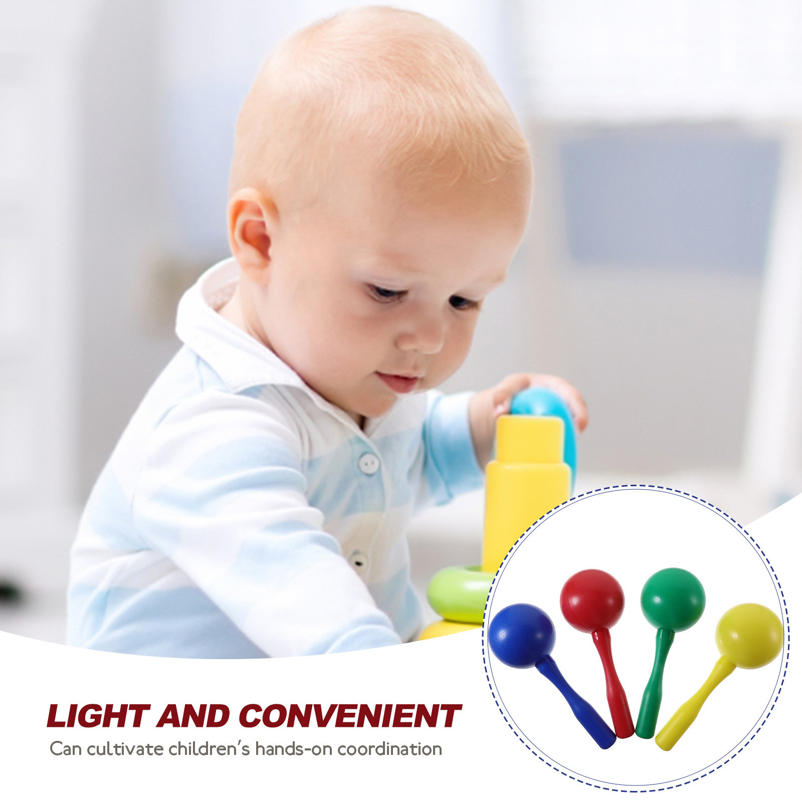 8Pcs Shaking Maracas Musical E - Musical Instrument Maraca incelemesi ve fiyatı