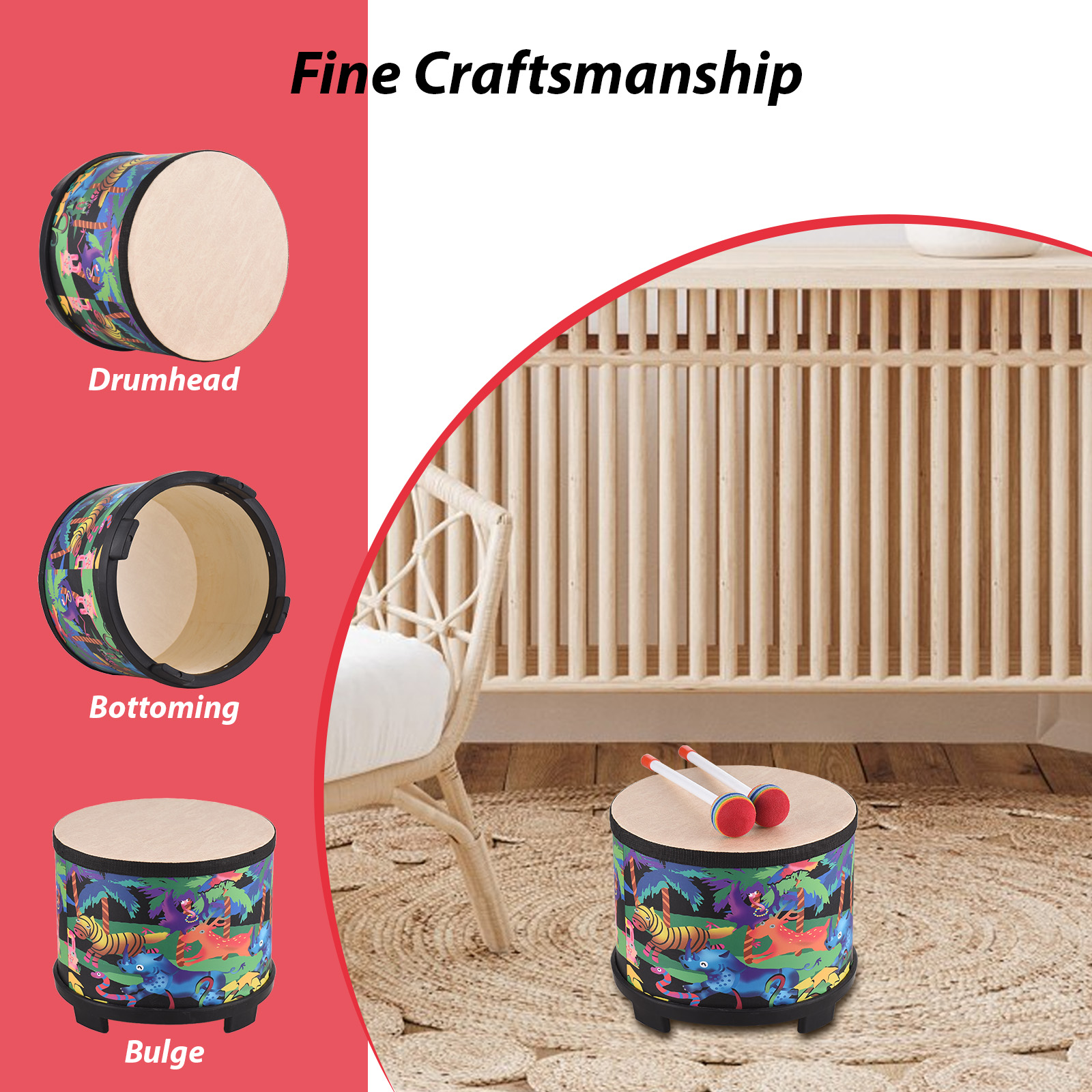 Drum Percussion Instrument 8-i - Bongo Drum Set incelemesi ve fiyatı