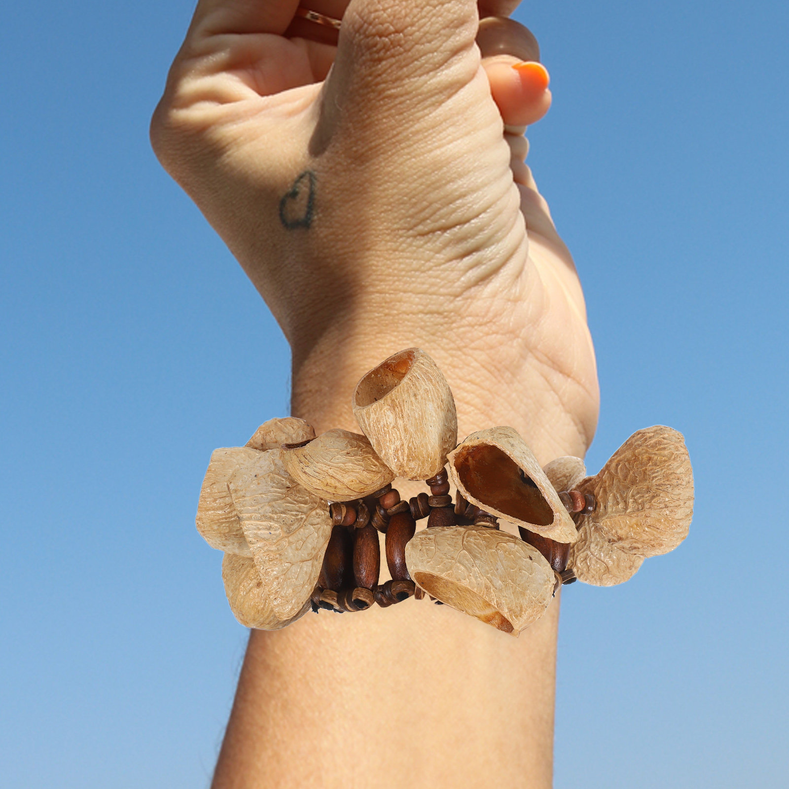 African Tribal Nut Shells Brac - Musical Instrument Maraca incelemesi ve fiyatı