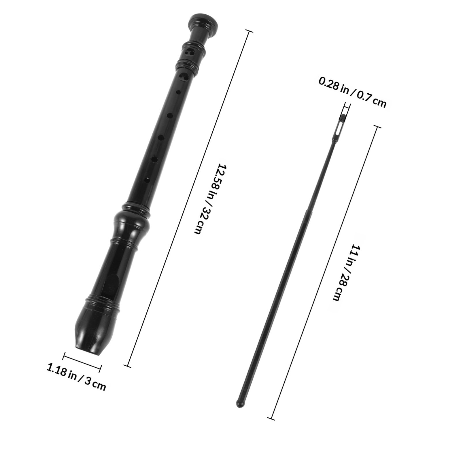 8 Hole Soprano Recorder Black  - Soprano Recorder Plastic incelemesi ve fiyatı