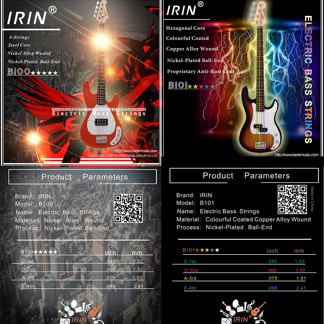 IRIN Electric Bass Strings Pro - Musical Instrument With Strings incelemesi ve fiyatı