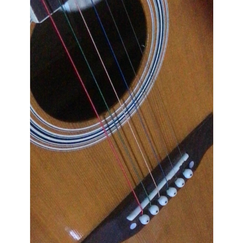 Wooden Acoustic Guitar Second  - Musical Instrument With Strings incelemesi ve fiyatı